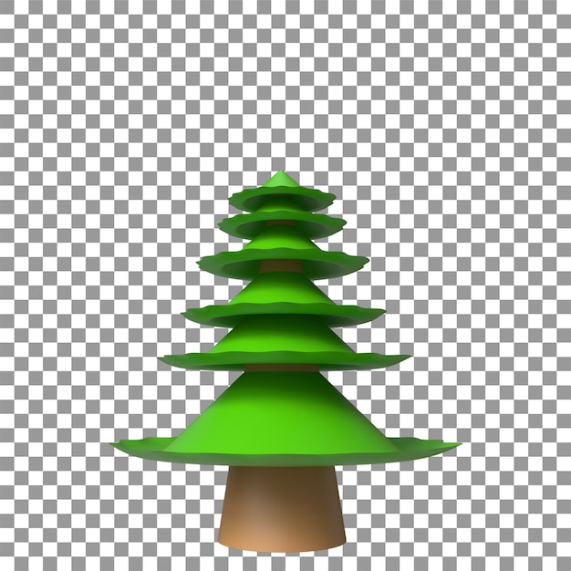 3d-kerstboom met gouden sterweergave