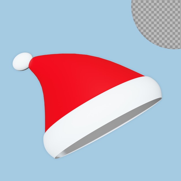 3d-kerstman hoed rendering ontwerp geïsoleerd