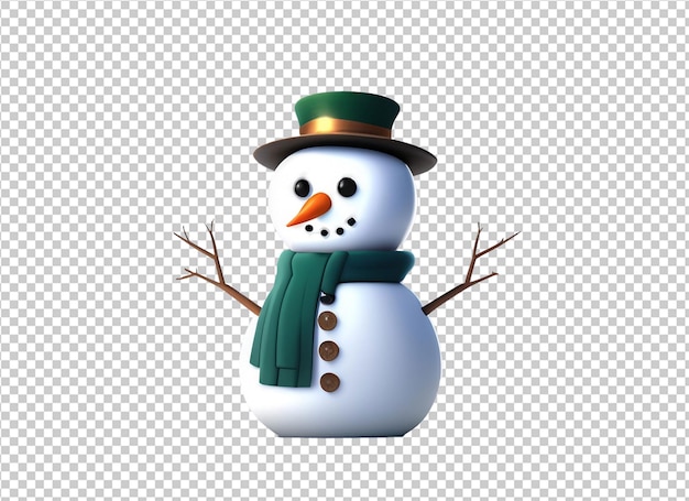 3D Kerstsneeuwman