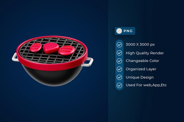 3d kettle barbecue charcoal grill