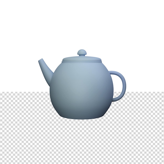 Элемент 3d чайник или чайник на белом фоне png