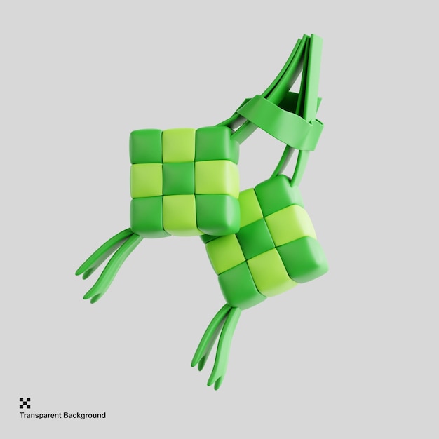 3d ketupat icon