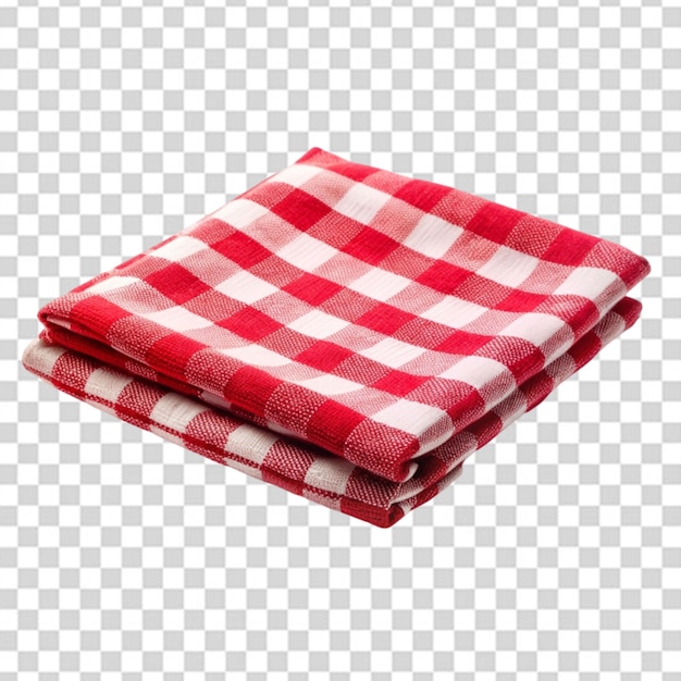 3d keuken handdoek doek top view geïsoleerde vector rode tafeldoek servet voor picknick met gingham plaid