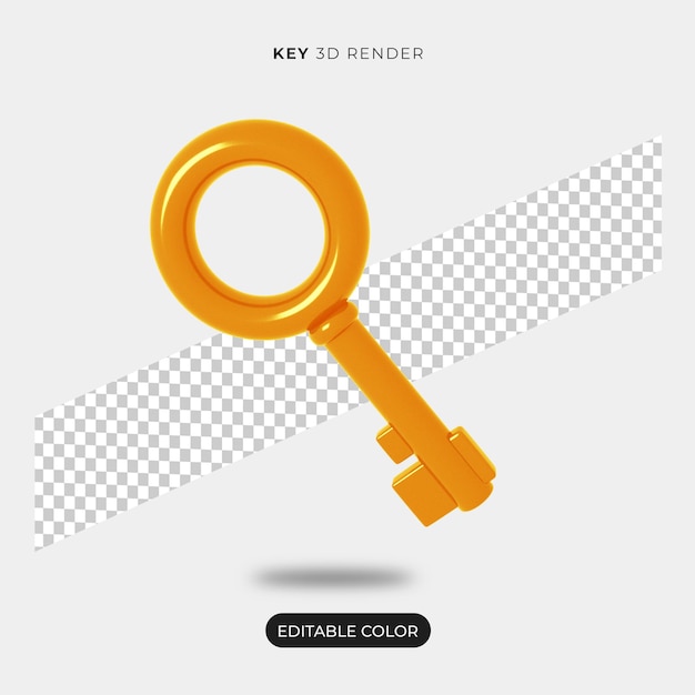 3d key icon scene creator isolated