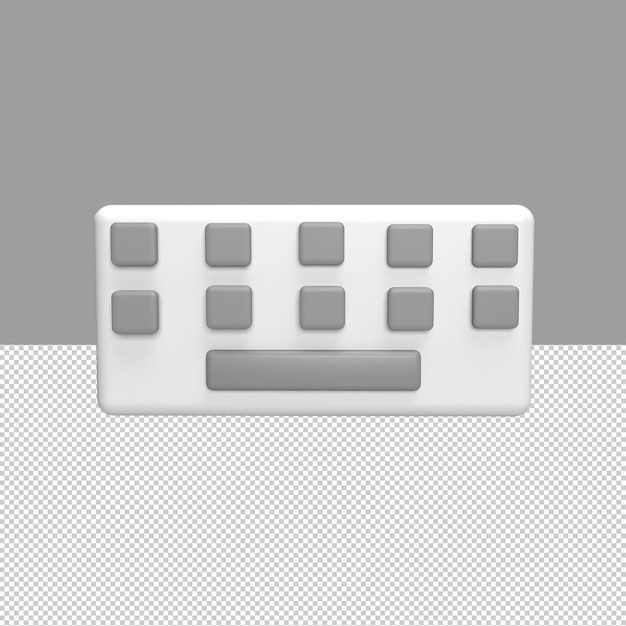 3D Keyboard Rendered object illustration