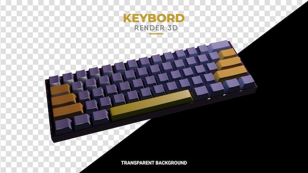 PSD 3d keybord gold and chrome texture hign quality render