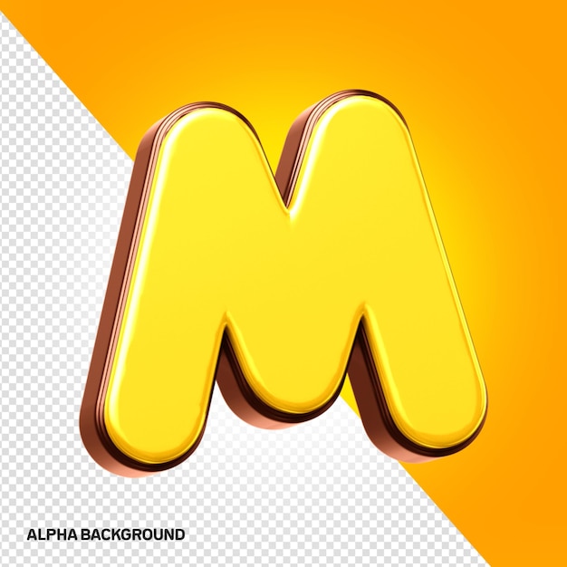 3D Kids Alphabet Letter M