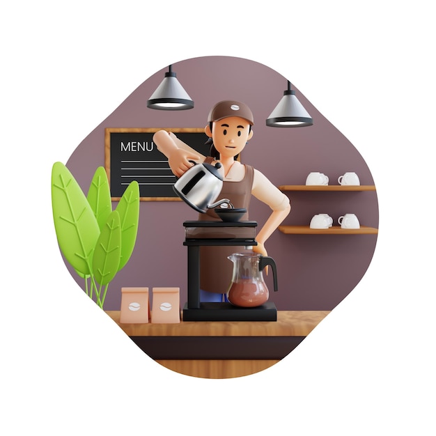 3d kids chef cartoon icon
