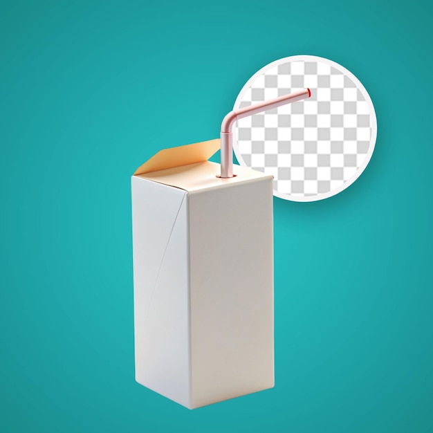 PSD 3d kindergarten icon with juice box