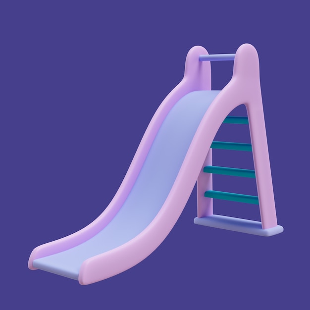 PSD 3d kindergarten icon with playground equipment