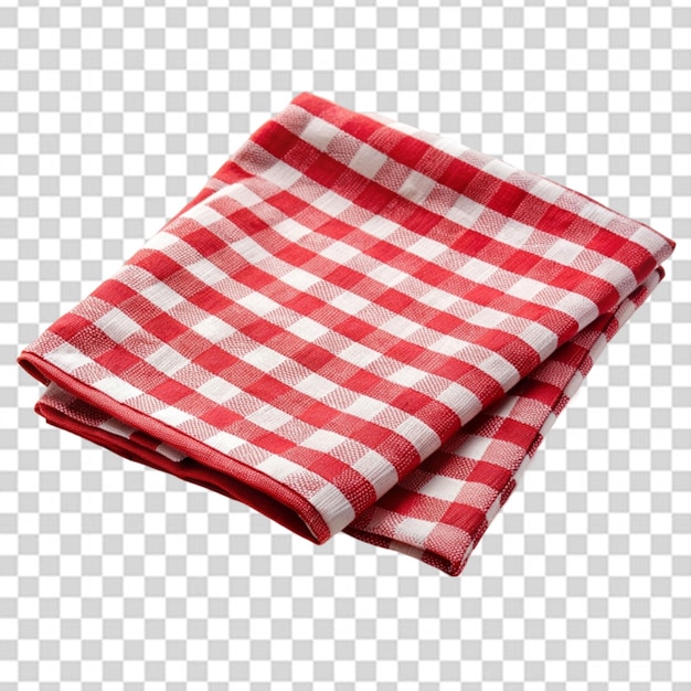 PSD panno da asciugamano da cucina 3d vista superiore vetore isolato tovagliolo rosso da picnic con gingham plaid