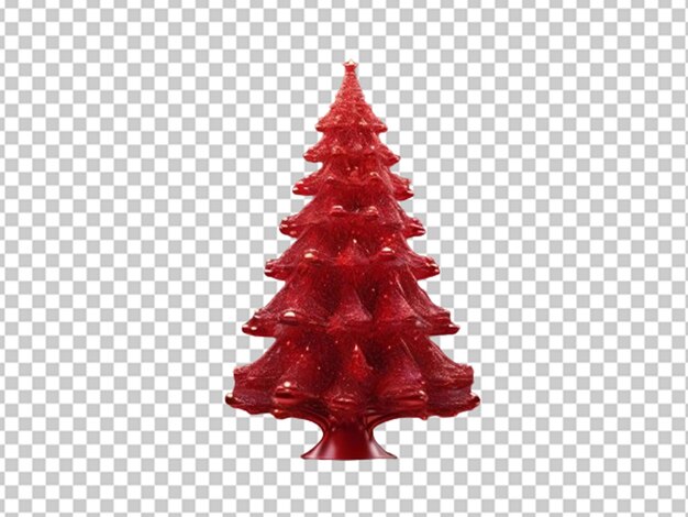 3d kleine levendige rode kerstboom