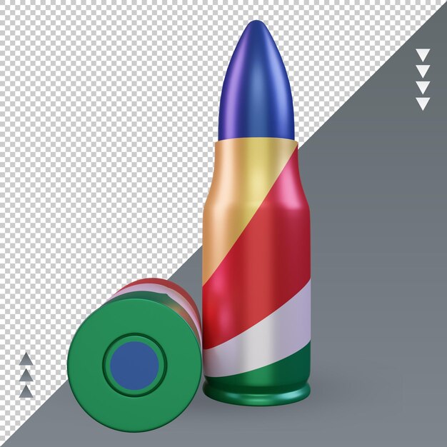 3d-kogel seychellen vlag rendering vooraanzicht