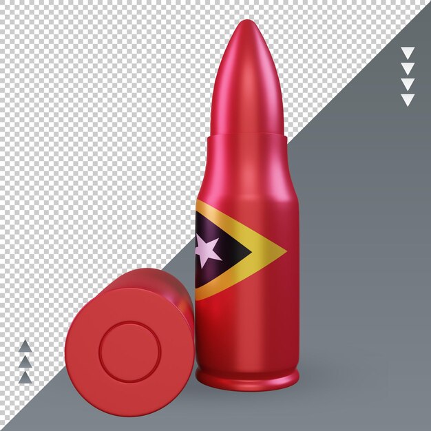 PSD 3d-kogel timor leste vlag rendering vooraanzicht