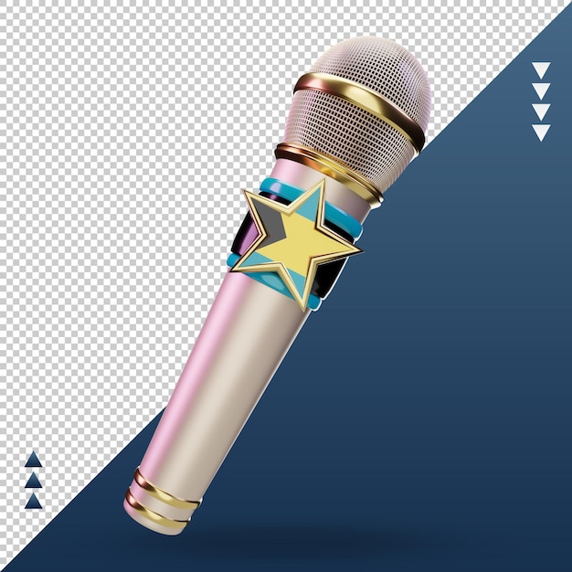 3d konkurs piosenki Flaga Bahamów renderująca widok z przodu