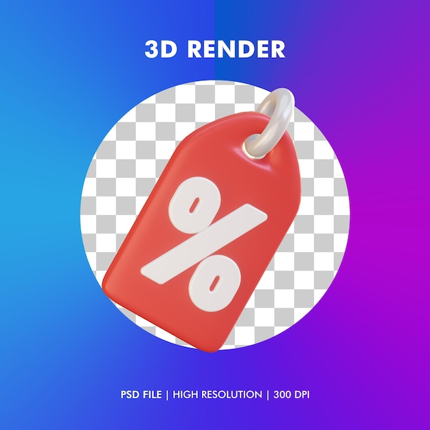 3d korting illustratie geïsoleerd