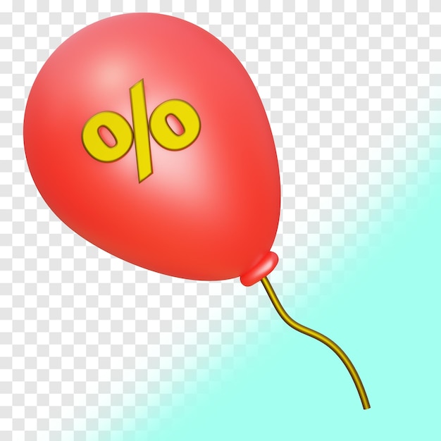 PSD 3d-kortingsballon