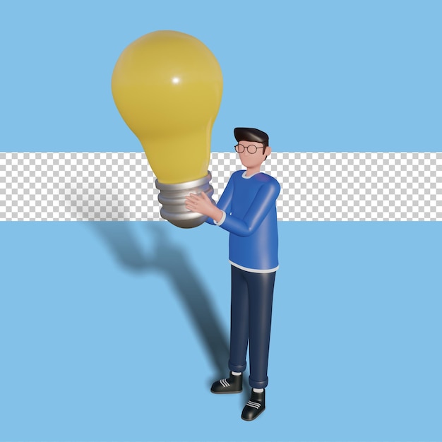 3d kreatywny pomysł postaci ilustracja