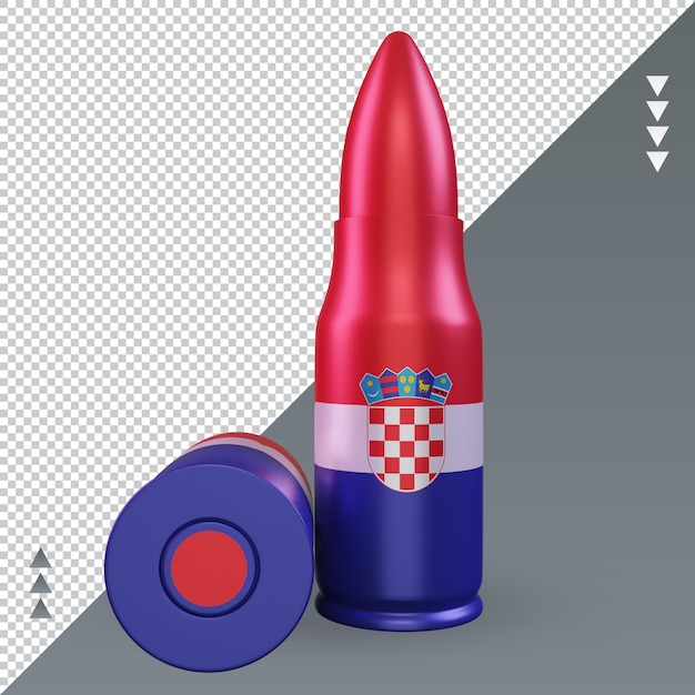 3d Kula Flaga Chorwacji Renderująca Widok Z Przodu