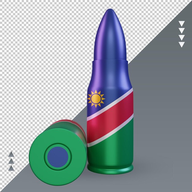 PSD 3d kula flaga namibii renderująca widok z przodu