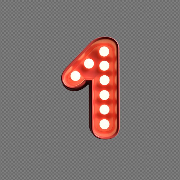 3D-kuvitus numeroista
