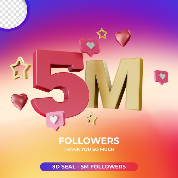 3d label 100k followers on instagram design