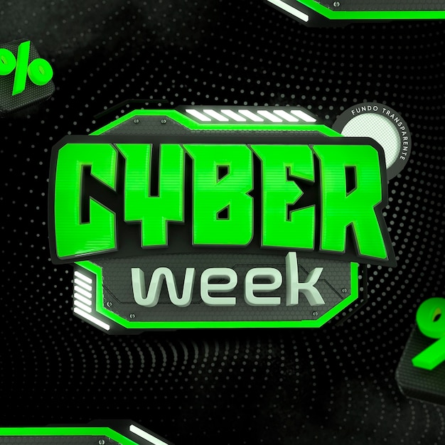 3D Label Cyber Week voor Compositie
