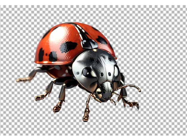 PSD 3d ladybug na przezroczystym tle