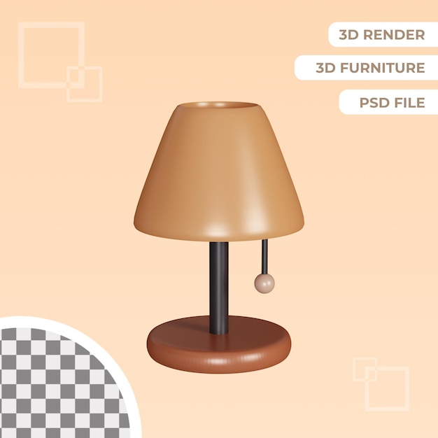 3d lamp living room illustration isolated object