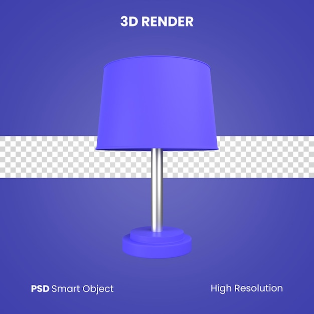 3d Lampa Stołowa Render Na Białym Tle