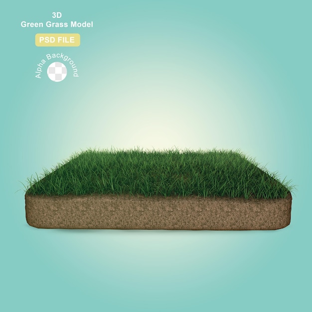 3d land grass rendering