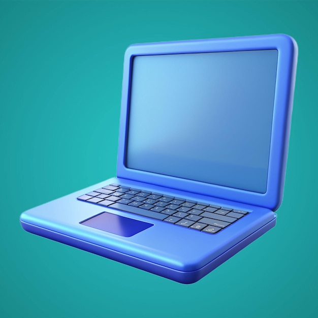 PSD 3d-laptop clipping pad