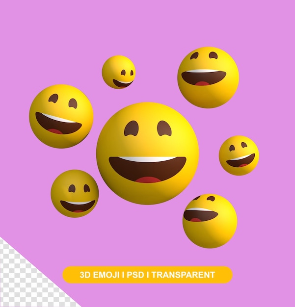 3D 笑い顔文字セット