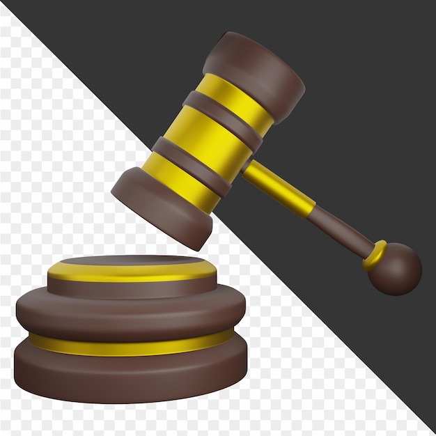 PSD 3d law icon