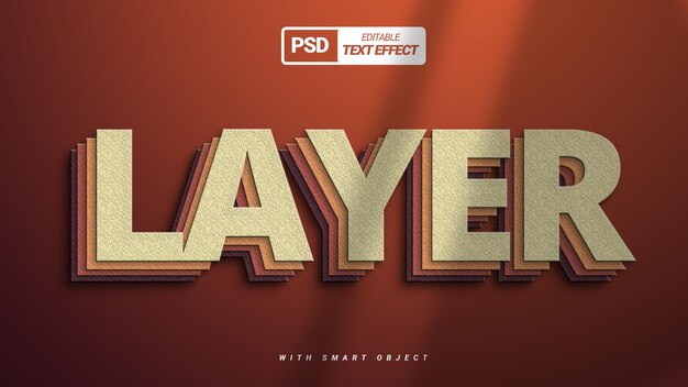 3d layer realistic text effect design