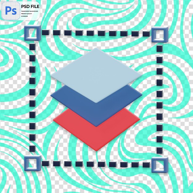 PSD 3d layers render illustration icon isolated png