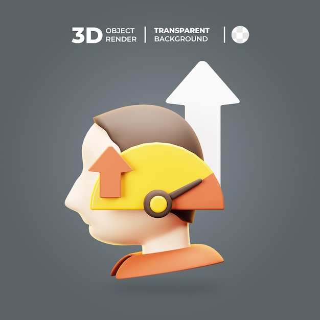 PSD 3d leadership performance icon