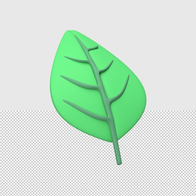3D Leaf Rendered object illustration