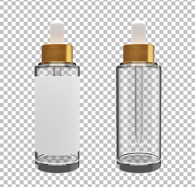 3D-lege cosmetische serumfles met blanco label