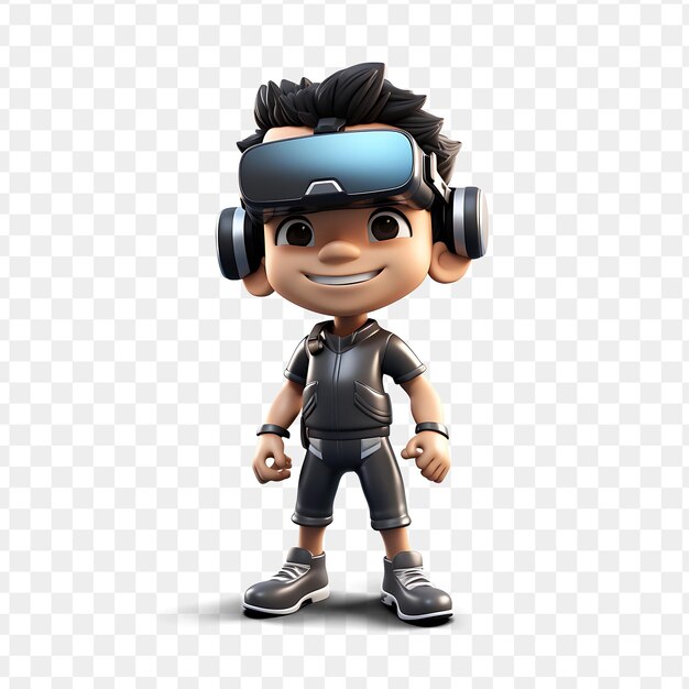 A 3d lego character with headphones on