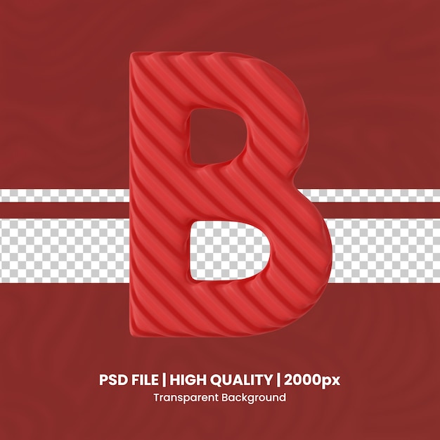 PSD 3d letter b