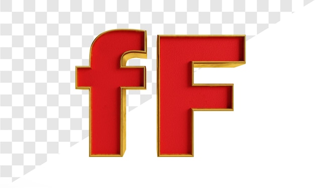 PSD 3d letter f