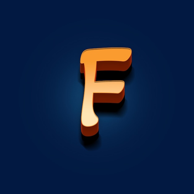 PSD 3d letter f