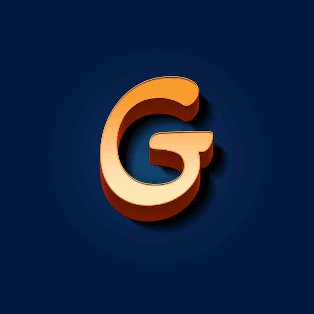 PSD 3d-letter g