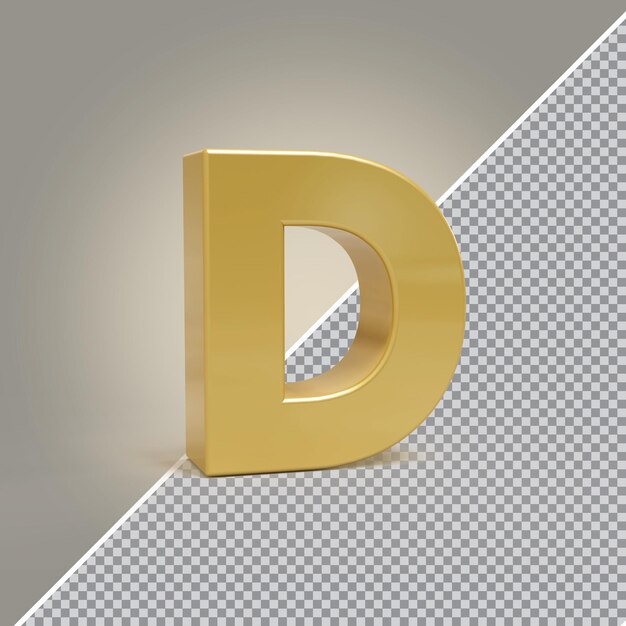 Lusso dorato lettera 3d