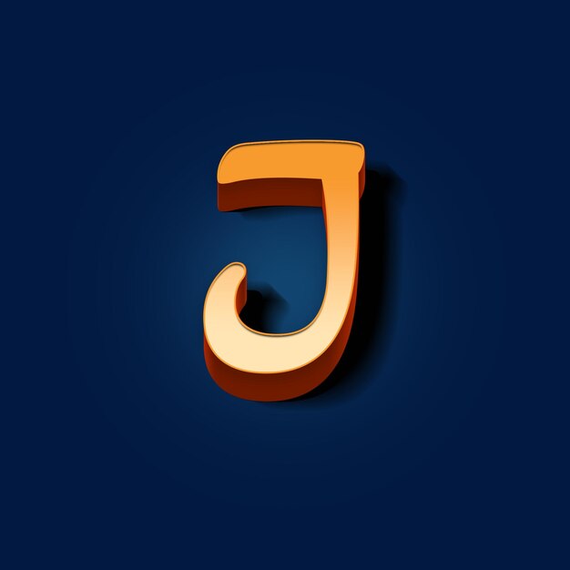 PSD 3d letter j