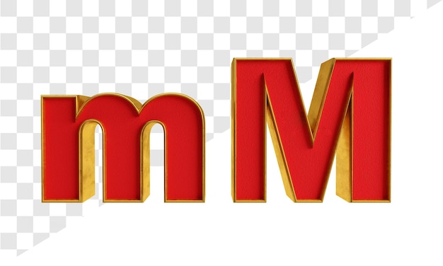 3d letter M