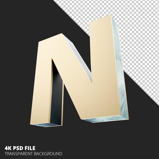 3d letter n