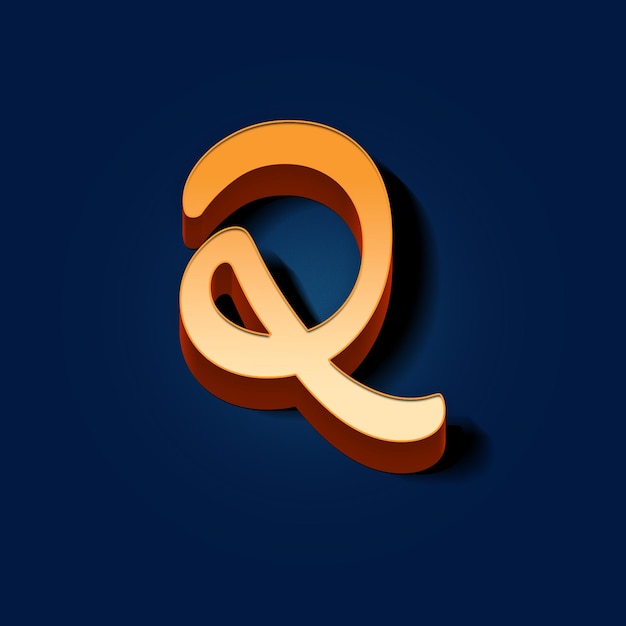 3d-letter q