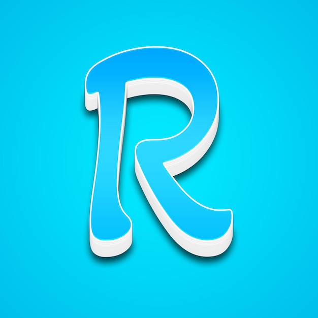 3D 文字 R について